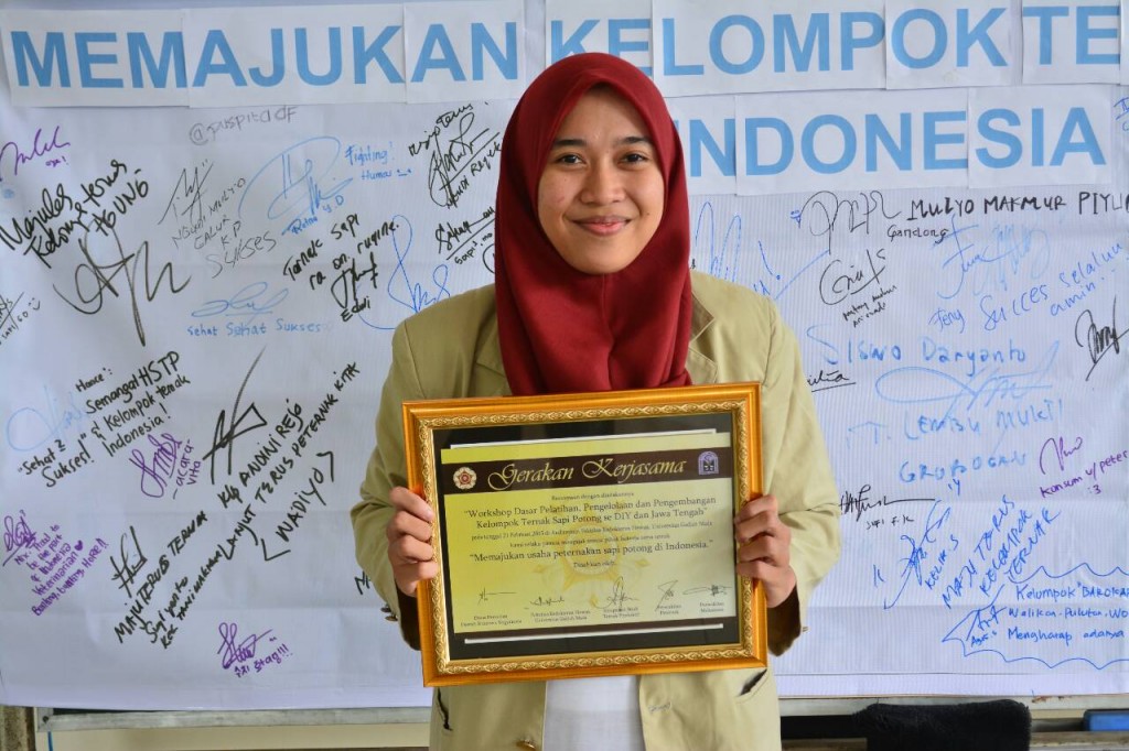 Nuha sebagai Koordinator Sie Acara "Workshop Ternak Sapi Potong" via Dokumentasi penulis